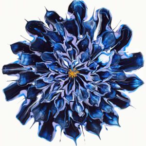 Dahlia - Navy Blue Labyrinth